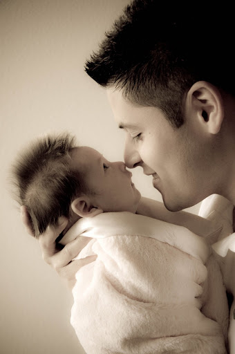 Newborn baby dad photo Orange County photographer
