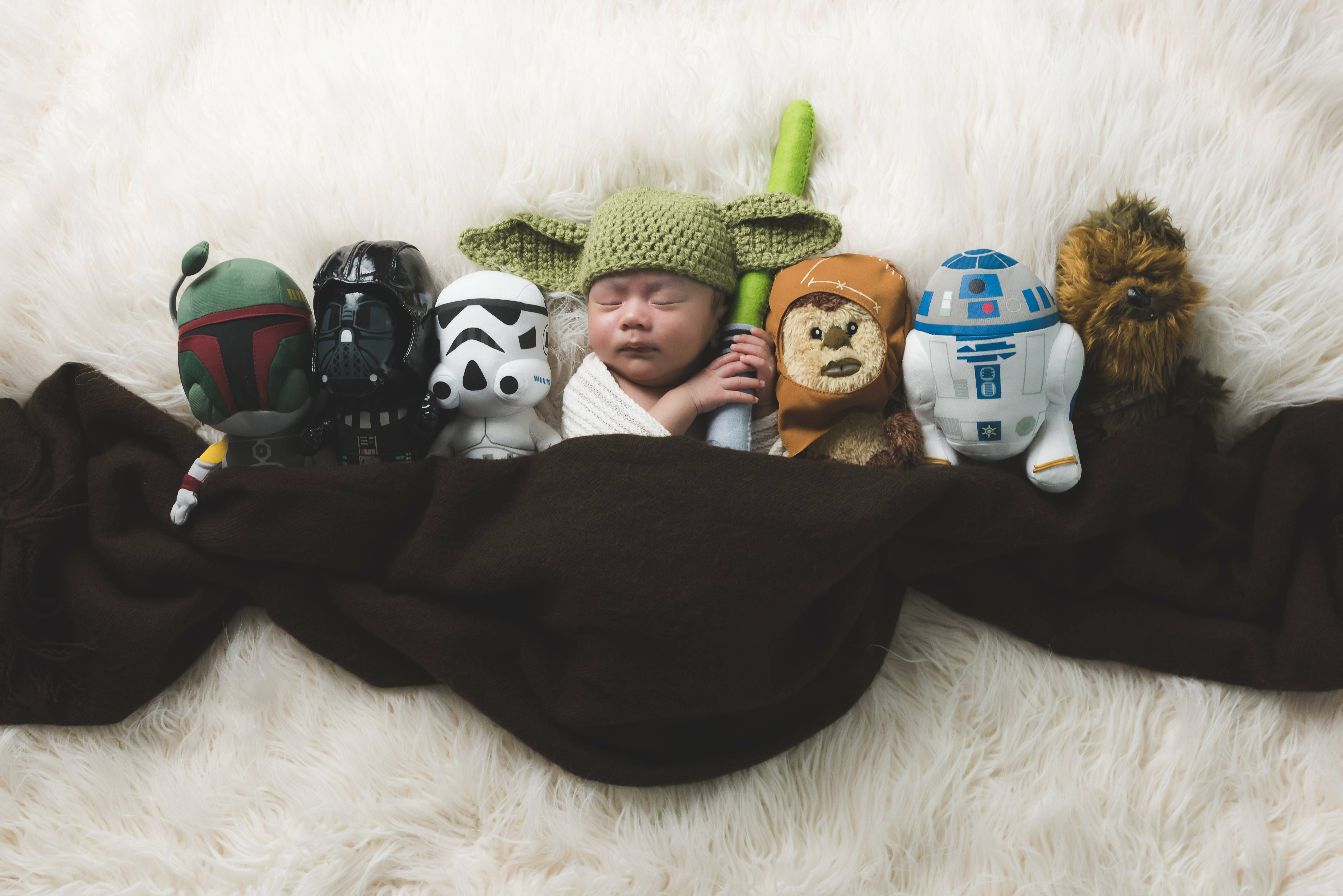 Newborn photography Star Wars themed props